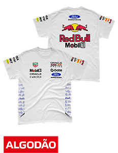 Camiseta Algodão Red Bull Ford 2026 - Team - Branco
