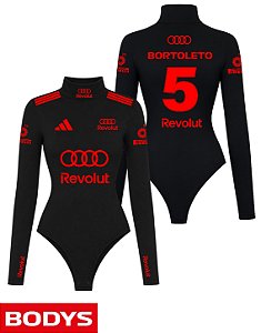 Body Feminino - Audi F1 Team - Gabriel Bortoleto - Vermelho