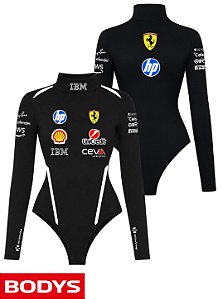 Body Feminino - Ferrari 2026 - Team - Preto