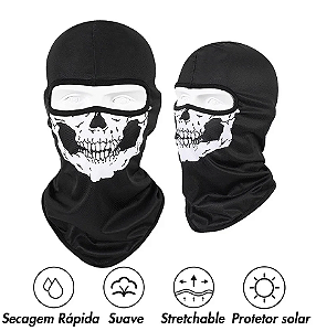 Balaclava Caveira Touca Ninja Caveira Moto Bike Paintball Frio