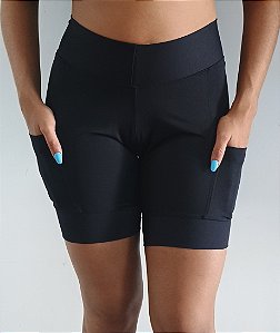 Bermuda Suplex Corrida Fitness Maratona Academia Treino Cós Alto C/ BolsoS