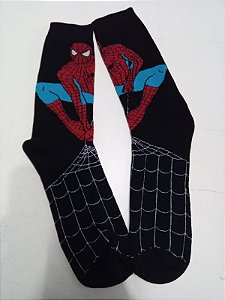 Meia Premium Heróis Spiderman Mulher Maravilha