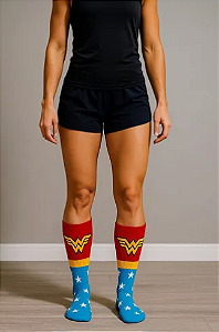 Meia Mulher Maravilha Poderosa Corrida e Conforto