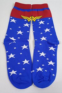 Meia Mulher Maravilha Run Corrida Maratona Heróis Cano Alto