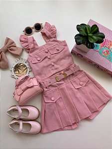 Conjunto linho Pregas