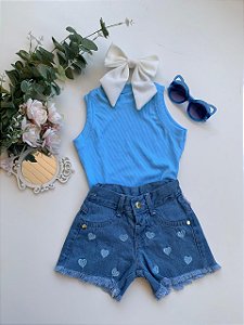Short Jeans Coração