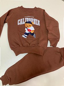 Conjunto moletom urso