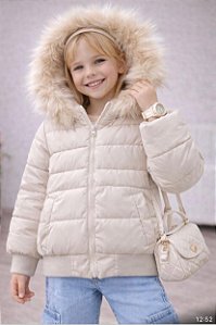 Jaqueta Microfibra fem bege