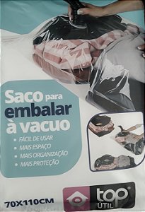 Kit c/2 Saco a Vácuo Organizador Viagem Casa 70x110 ANTIMOFO