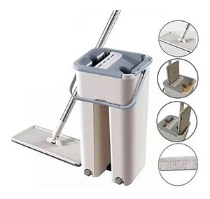 Rodo Mop e Balde Flat Lava e Seca Conforto 2 Refil TopHouse