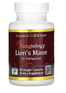 Lions Mane 600mg California Gold – Suplemento Cerebral Orgânico | 90 Cápsulas Original EUA ✅