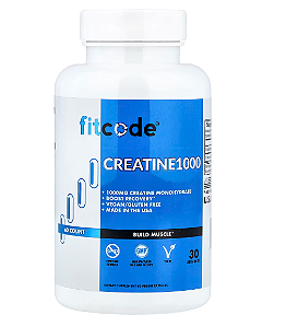 Fitcode Creatina1000 – 60 Cápsulas 500 mg Recuperação Muscular Original ✅