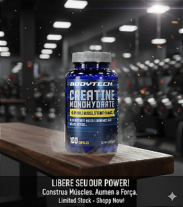 Creatina Monohidratada BodyTech Original 100 Cáps (750 mg) Recuperação e Força