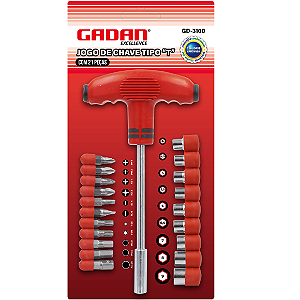 CHAVE T 21 PÇS - GADAN FERRAMENTA MULTIUSO EM MATERIAL RESISTENTE