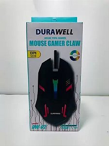 MOUSE GAMER CLAW COLOR RGB - DURAWELL