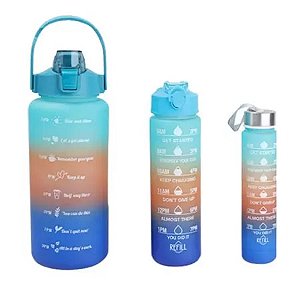 KIT COM 3 GARRAFAS MOTIVACIONAIS