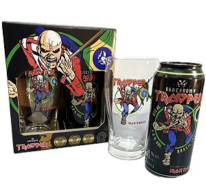 Kit Presente Cerveja Trooper 473ml + Copo Trooper 600ml