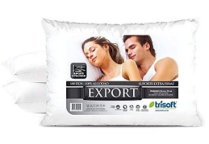 Travesseiro Percal Suporte Extra Firme Export Trisoft