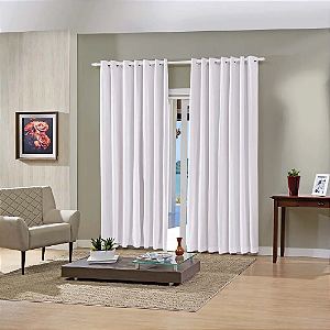 Cortina Voil C/ Blackout Pvc Bella Janela 3,60mx2,50m Lisa