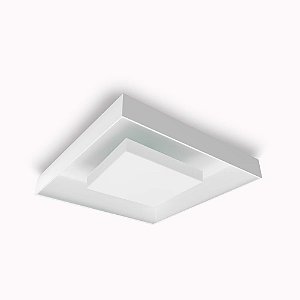 Plafon Indireto de Sobrepor 8x80x80cm Aço Lumilandia 441499