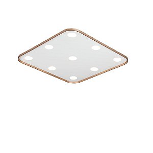 Plafon Argo 80x80x5,5cm 9xLED Ouro Fosco Starlux ZCL002