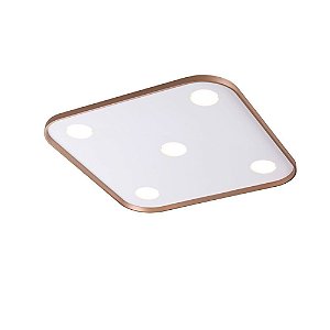 Plafon Argo 60x60x5,5cm 5xLED Ouro Fosco Starlux ZCL001