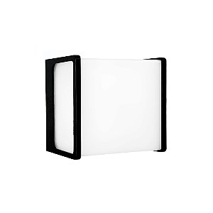 Arandela LED New Home Quadrado 3000K 12x12x9cm Preto Opus HM-81751