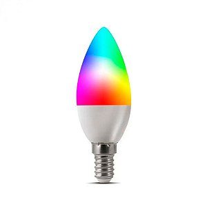 Lampada LED Vela Lisa E14 RGB 5W Bivolt Gaya 9823