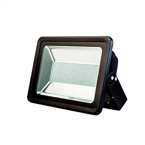 Refletor LED 6000K 200W 22x27x3cm Aluminio e Vidro Preto Gaya 9542