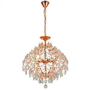 Lustre Pendente 42cm Cristal e Metal Sindora DCD00416