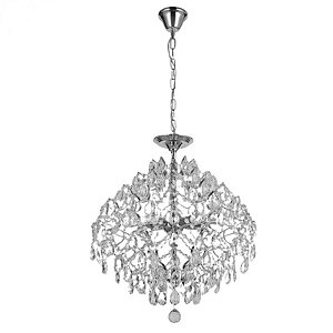 Lustre Pendente 50x58cm Cristal e Metal Sindora DCD00443