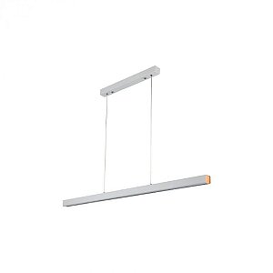 Pendente LED Zion 120x4cm Aluminio Branco Opus DN-35826