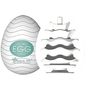 Egg Magical Kiss Ovo Para Masturbação Masculina Tipo Wavy