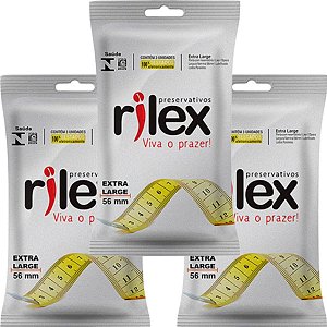 Kit 9 Peças Preservativo Rilex Extra Grande Large 56 mm