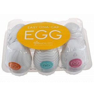 Kit Com 6 Egg Magical Kiss Para Masturbação Masculina