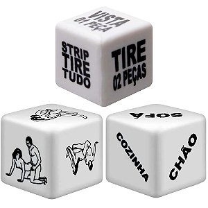 Kit Com 3 Dado Erótico Para Casal Strip E Jogo Do Prazer Hot 504217