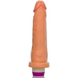 Pênis Real Dildo Longo Anal Vaginal Vibrador 18,5x4,5cm A17