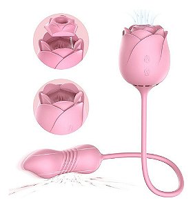 Shande Inmortal Flower 5 Vibra Pulsa Vai Vem Clitóris Pnt G