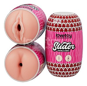 Masturbador Masculino Formato Ovo Duplo Vagina E Ânus Ma201c