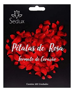 100 Pétalas De Rosas Em Formato De Coração Sem Perfume