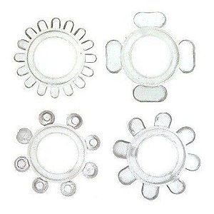 Kit 4 Anel Peniano Retardador Ereção Megastrech Kt809 Transp - Branco
