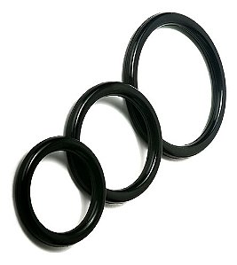 Kit Com 3 Anel Peniano De Borracha Tamanhos Diferentes 6579 Preto