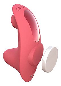Vibrador De Calcinha Com Imã Controle Remoto E Sucção Me404 Rosa