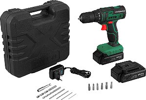 Parafusadeira/furadeira a bateria, 20 V, fonte bivolt automática, PFD 020 DWT