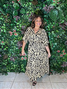 Vestido longo estampado