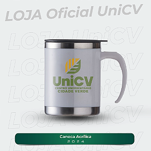 Caneca acrílica 400ml - verde/branca