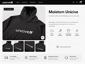 Blusa de moletom Canguru Preto