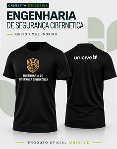 Camiseta Engenharia de Segurança Cibernética