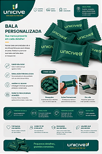 Balas Personalizadas - Pcte c/50 unidades