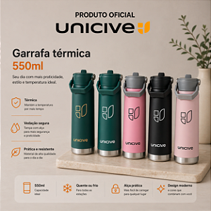 Garrafa térmica com Flip 650ml